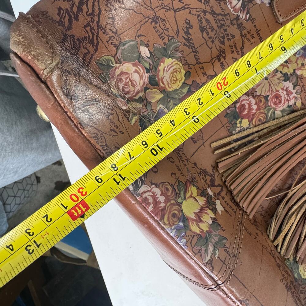 Patricia Nash Leather Drawstring Whitney Tote - English Garden Map - Picture 16 of 16